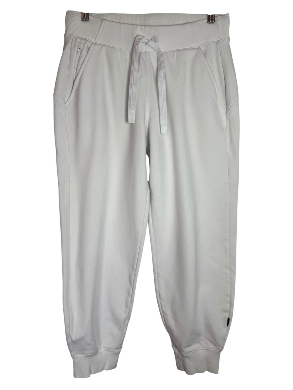 Athleta Women’s Triumph White Drawstring Small Joggers